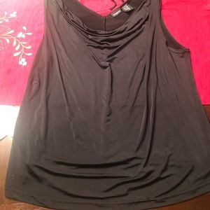 Tangents black silky stretchy tank size XXL.